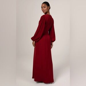 Deep red dress